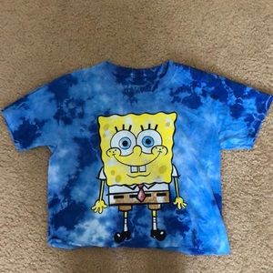 Spongebob Squarepants tie-dye crop top